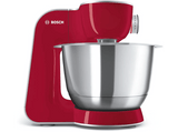 Robot amasador - Bosch MUM58720, 1000W de potencia, múltiples accesorios, rojo