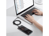 Cable USB - Baseus Crystal Shine, USB-C a USB-C, 120 cm, 100w, 480 Mbps, Carga ultrarrápida, Con trenzado resistente, Negro