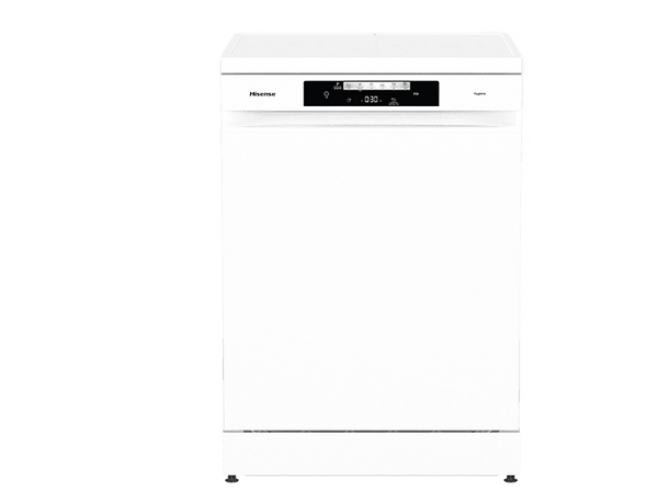 Lavavajillas - Hisense HS642C60W, 14 servicios, 6 programas, 59.9 cm, Apertura automática, Programa Automático, Blanco