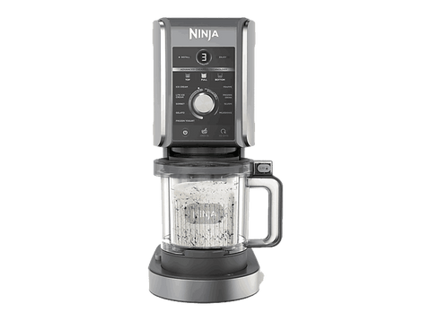Heladera - Ninja CREAMi Deluxe 10-en-1, 10 programas, 2 tarrinas de 706ml, Tecnología avanzada Creamify, Plata