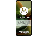 Móvil - Motorola Moto g15, Verde, 256 GB, 8 GB RAM, 6.72 LCD, MediaTek Helio G81, Full HD+, Cuero Vegano, 5200 mAh