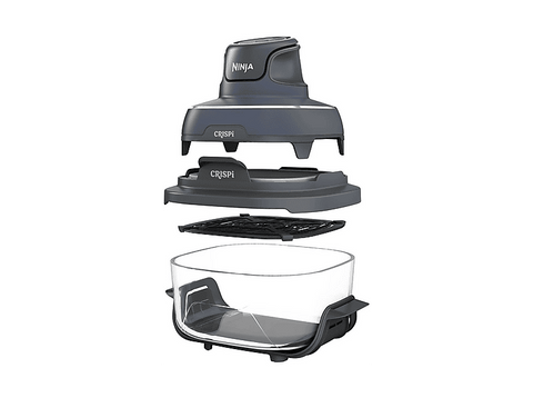 Freidora de aire - Ninja CRISPi FN101EUGY, 1700W, Hasta 180ºC, 2 Cestas de 3.8l y 1.4l, Azul