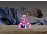 Despertador - Lexibook Stitch, Pantalla LCD Retroiluminada, 6 Tonos, Rosa
