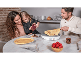 Crepera - Cecotec Fun Crepestone, 1000 W, 30.5cm, Revestimiento RockStone, Libre de PTFE y PFOA, Blanco