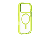 Funda móvil - CellularLine ICONIC MAG, Para iPhone 17 Pro, Ultrarresistente, MagSafe, Lima y Transparente