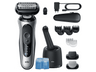 Afeitadora - Braun Afeitadora Eléctrica Series 6 62-S7650CC, Centro SmartCare, +2 Accesorios, 60 min autonomía, Afeitado en seco y en mojado, Plata
