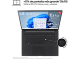 Portátil - LG 16Z90SP-A.AD88B, 16 OLED 4K, Intel® Core™ Evo™ Ultra 7-155H, 32 GB RAM, 1 TB SSD, GeForce RTX™ 3050, W11H, Negro Obsidiana