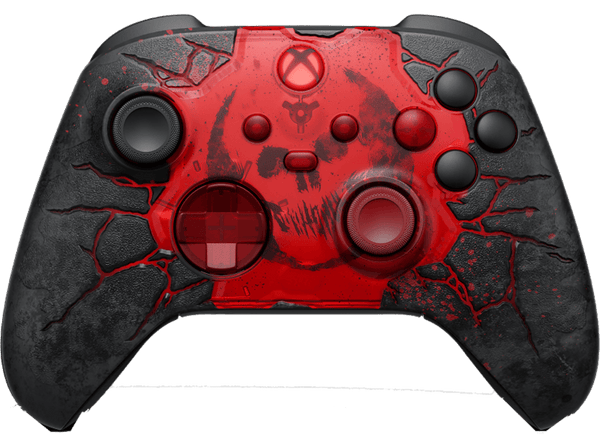 Mando Xbox - Microsoft Wireless Controller Gears of War: E-Day Limited Edition, Para Xbox Series, Inalámbrica, Bluetooth, Negro y Rojo