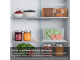 Frigorífico combi - Haier HDPW5620ANPKInox, Total No Frost, 205 cm, 409 l, Wi-Fi, Inox