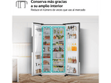 Frigorífico americano - LG GSM32HSBEH, No Frost, 178.7 cm, 562 L, Multi Air Flow, Space Plus, Inox antihuellas