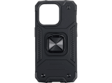 Funda - Isy ISC 6101, Apple, iPhone 15 Pro, Resistente a Golpes, Soporte Plegable Integrado, Negro