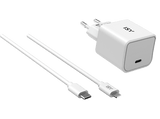 Cargador - ISY IWC 2501, Lightning-USB C, 20W, 1m, Blanco
