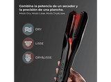 Secador - Cecotec AirLisse 6in1 iTwerk Platinum, Infrarrojos, Placas vibratorias, Función plasma, 3 modos, 6 accesorios, Platinum