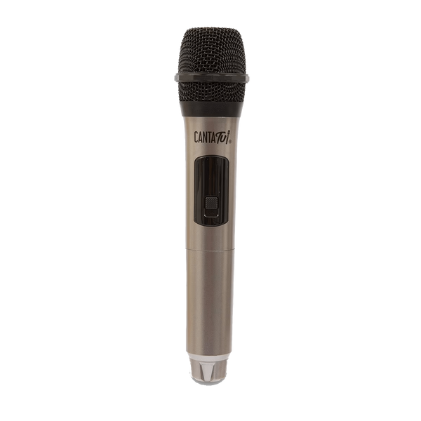 Micrófono - Famosa Canta Tu, Inalámbrico, Respuesta frecuencia 40Hz-15KHz, 600 ohmnios, Alcance 10 m, Plata