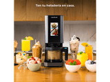 Heladera - Cecotec Gelatec 1800 Touch,  1,35 L, CreamOn, Pantalla TFT táctil, 10 programas, Re-Spin, 3 tarrinas 450 ml, BPA Free, Gris