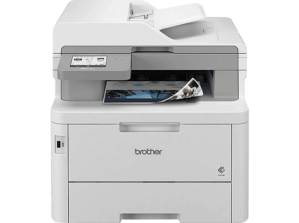 Impresora multifunción láser - Brother MFCL8340CDW B2B, Láser, 30 ppm, WiFi, Pantalla LCD color táctil de 8,8cm, Blanco