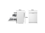 Lavavajillas - LG DF273FW,  14 servicios, 10 programas, 60 cm,  QuadWash™, Blanco