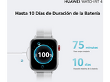 Smartwatch - Huawei Watch Fit 4, 1.82 AMOLED, 10 días batería, Compatible iOS - Android, Correa Fluoroelastómero, Pago NFC, Morado