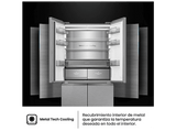 Frigorífico americano - Hisense RQ5P605NSVE, No Frost, 190 cm, 591 L, Kitchen Fit, Cajón de vacío, Inox