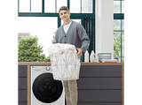 Lavadora secadora - LG F4DR6009A1W, Serie 600, 9 kg / 6 kg, 1400 rpm, 12 programas, AI Direct Drive™,  TurboWash™360˚, Blanco