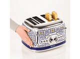 Tostadora - Ariete Capri, 1630W, 4 Ranuras, 4 Rebanadas, 6 Niveles de Tostado, Azul/Blanco