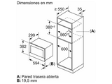 Microondas integrable - Siemens BF722R1B1, SerieIQ700,  1220 W, 5 niveles, Limpieza humidClean, Función cookControl, 21 l, Negro
