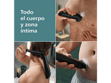 Afeitadora corporal - Philips BG7480/15, 3 Accesorios, 120 min, Autoafilable, Cabezal flexible 2D, Recorta y Afeita, Triple Protect