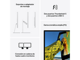 Apple Studio Display, 27, Vidrio nanotexturizado, 60 Hz, Pantalla Retina 5K, Soporte de inclinación ajustable, Plata