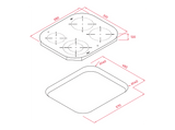 Placa vitrocerámica - Teka TCC 64000 PLV, 4 zonas, Zona grande 21 cm, 59 cm, Superficie vidrio cerámico, Cristal negro