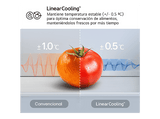 Frigorífico combi - LG GBBSJ21DPY, No Frost, 203 cm, 375 l, DoorCooling+™, Multi Air Flow, Plata