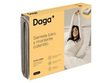 Manta eléctrica - Daga Sueño Cálido, 2 Niveles, 50 W, 150x80 cm, Mando separable, Lavable, Gris