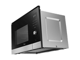 Microondas con grill integrable - Midea MBMTG820H-X, 800 W, 1000W Potencia Grill, 7 Funciones, 20l, Cristal Negro/ Inox