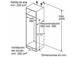 Frigorífico una puerta integrable - Bosch KIR81ADD0, Serie 6,  Cíclico, 177.2 cm, 310 l, Refrigeración súper, iluminación LED,   Blanco