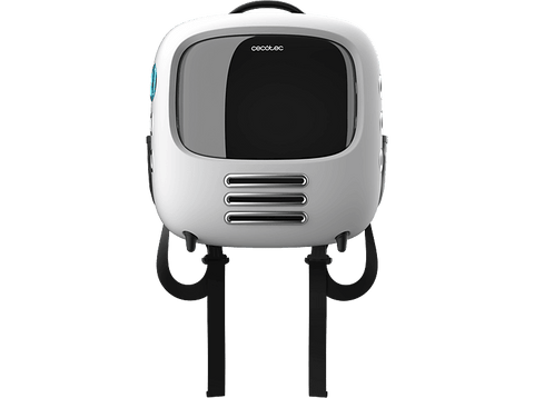 Transportín para mascotas - Cecotec Pumba 1800 Travel Fan, Sistema de ventilación, 2 velocidades, Grandes medidas, Luz interior, Gran ventana, Blanco