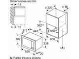 Microondas integrable - Balay 3CG6142B4, 800W, 5 niveles, Limpieza hidrolítica, Control deslizante, 20 l, Blanco