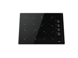 Placa vitrocerámica - Teka TBC 64000 XFL, 4 zonas, Zona grande 18 cm, 60 cm, Negro