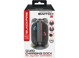 Base de carga - Ardistel Blackfire Quad Charger for Joy-Con RGB LED, Carga cuádruple, Iluminación RGB LED, Negro