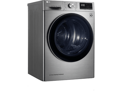 Secadora - LG RH90V9PV2N, Bomba de calor, Independiente, 9kg, 14 programas, Acero Inoxidable