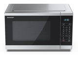 Microondas con grill - Sharp YC-MG252AE-S, 900 W, 11 Niveles de Potencia, 25 l, Plata
