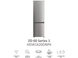 Frigorífico combi - Haier 2D HDW1620DNPK, 377L, Total No Frost, 200cm, Motor Inverter, Wi-Fi, Inox