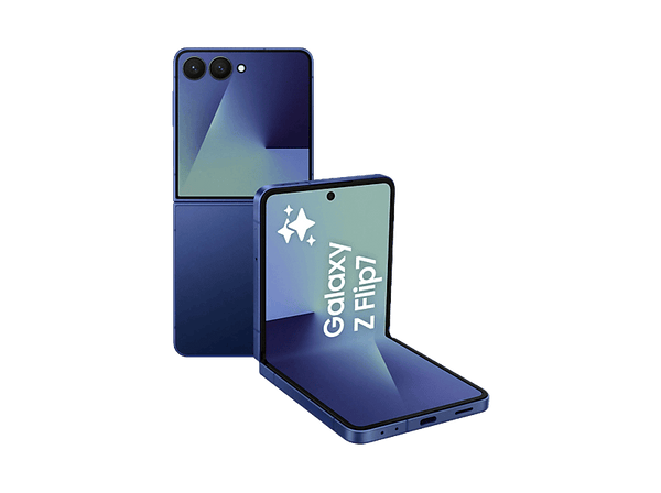 Móvil - Samsung Galaxy Z Flip7, Azul, 256 GB, 12 GB RAM, 6.9" FHD+, Exynos 2500, 4300 mAh, Android 16