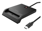 Lector de tarjetas - Trust 26253, USB-C, Diseño Compacto, Negro
