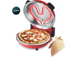 Horno eléctrico pizzas - Cecotec Fun Pizza&Co Mamma Mia, 1200 W, Doble resistencia, 420°C, Piedra de cerámica, 5 niveles, Temporizador, Red