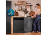 Lavavajillas - Cecotec Bolero Aguazero 6800 Dark, 14 cubiertos, Clase A, Inverter Plus Duo, 8 programas, SteamMax, BlueWater, O2 Dry, Negro