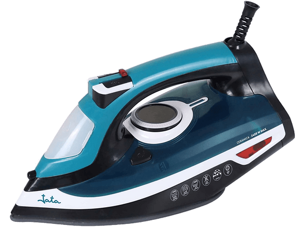 Plancha de vapor - Jata JEPL1221, Déposito 350 ml, Golpe vapor 160 g/min, Vapor vertical, Antigoteo, Azul