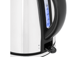 Hervidor de agua - WMF Stelio, 2400W, 1.2 L, Indicador luminoso agua, Filtro antical extraíble, Asa de goma antideslizante, Acero inoxidable Cromargan