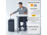 Destructora de papel - Fellowes  LX220, Minicorte 4X12 MM, Negro