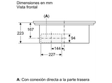 Placa de inducción con extractor - Balay 3EBC963ER, 7400 W, 4 Zonas, Escape/Convección cambiable, Zona flex inducción, Negro