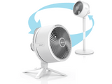 Ventilador de pie - Shark FlexBreeze, 240 V, 5 Velocidades, Sobremesa, Portátil, Altura Ajustable, Blanco mate
