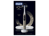 Cepillo eléctrico - Oral-B iO 10 Ultimate, Guía tiempo real 3D con app, 7 Modos, Sensor de presión, 1 Cabezal, Estuche de viaje de carga, Eclipse Gold